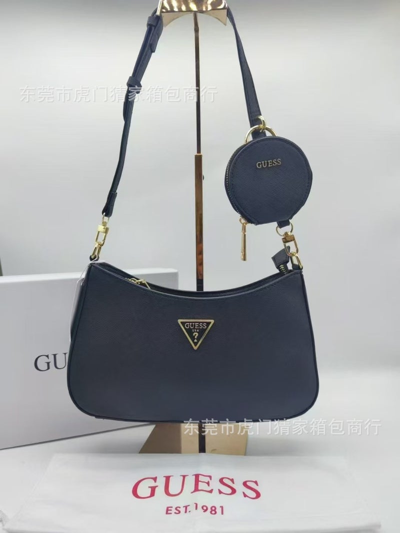 Gs New Simple Style Mother Bag Underarm Bag Solid Color Dumpling Bag Crescent Bag Flip Cover Shoulder Crossbody Women'S Bag - Image 1