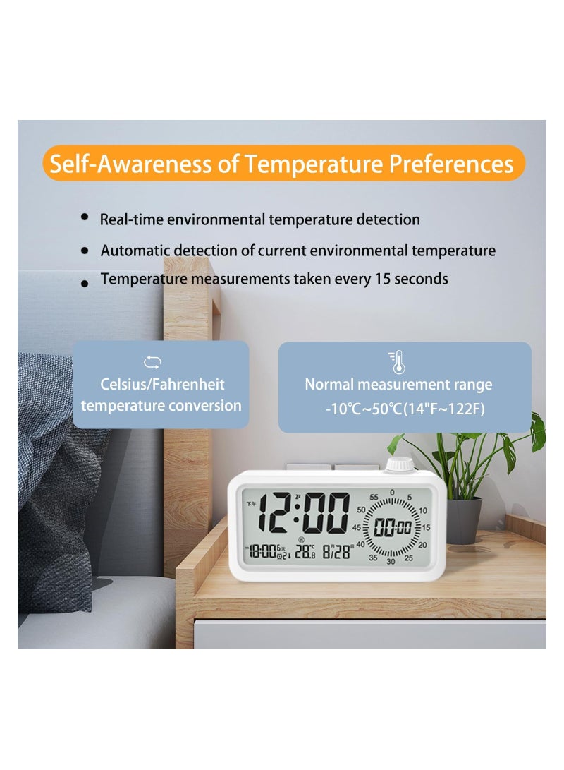 SYOSI 60-Minute Visual Timer for Kids, Pomodoro Timer, Countdown and Count Up Timer, Rechargeable Alarm Clock, Dual Display, LCD Time Reminder, Ideal for Homeschooling, Teaching, and Time Management(1 Pack)  - Image 5