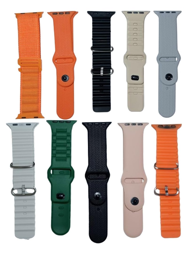 WISME WISME WS-X21 Sleek Design HD Display Smartwatch With 10 Pair Straps and Charging Cable Designed for Ladies and Gents | Black  - Image 5