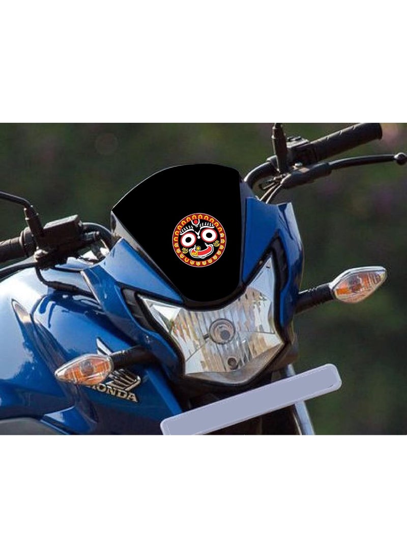 PEACOCKRIDE PEACOCKRIDE Jai Jagannath I Puri Jagannatha Temple I Bike Sticker PVC Vinyl  - Image 1