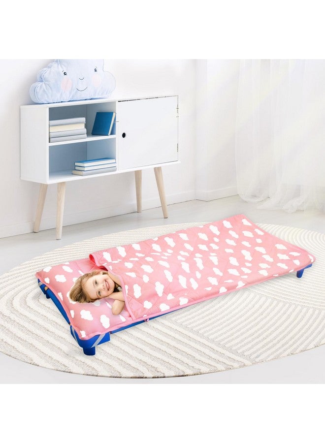 Biloban Toddler Nap Mat with Pillow and Blanket, Cot Nap Mats for Standard Daycare Preschool, Roll up Lightweight Portable Sleeping Bag for Kids, Super Soft Cozy, Pink Cloud, 52" x 23" - Image 5