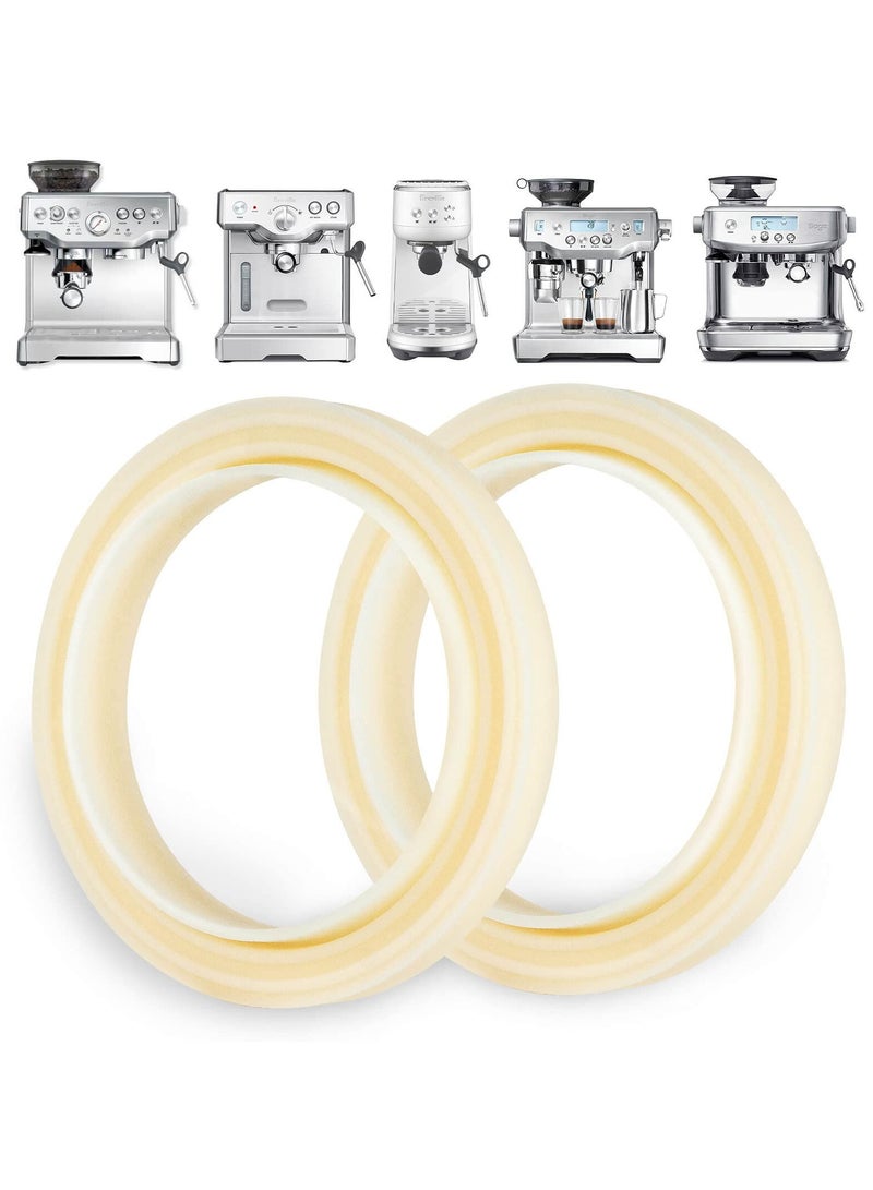 TLAXCA 54mm Silicone Steam Ring, 2PCS Grouphead Gasket Replacement Accessories, No BPA Silicone Gasket Seal, for Breville Espresso Machine 878/870/860/840/810/500/450/ Sage 500/870/875/880/810/878  - Image 1