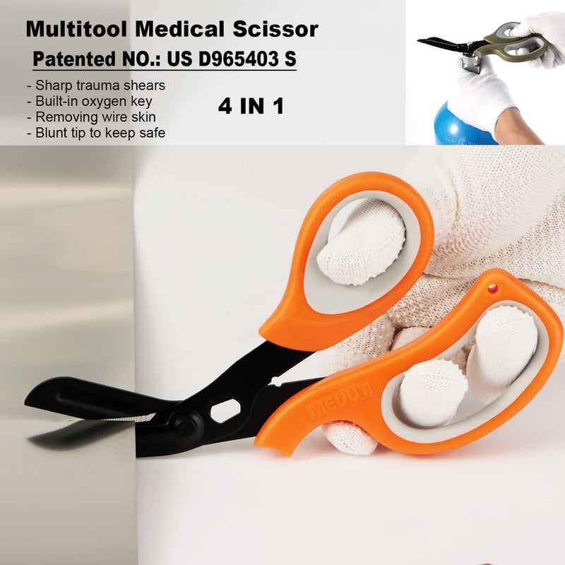 MEUUT Medical Scissors Trauma Shears-8 inches Bandage Scissor Heavy Duty, Surgical Grade Shears Stainless Steel EMT Scissors for Doctors Nurses EMT Workers - Image 2