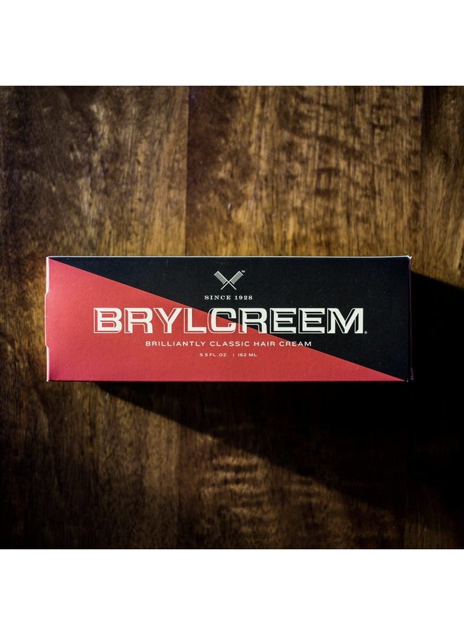 Brylcreem - Brylcreem 3-in-1 Original High Shine Men's Hair Cream for Styling, Strengthening, and Conditioning, Alcohol-Free, 5.5 Ounce - Image 1