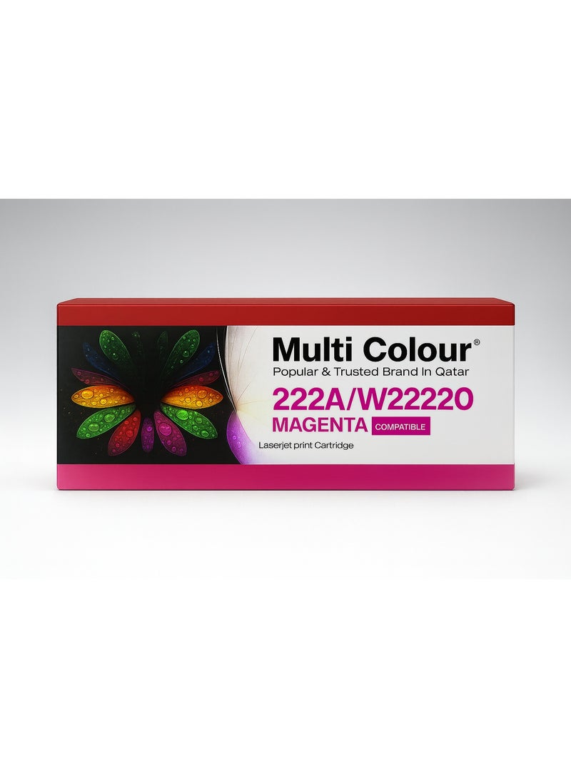 مالتي كلر خرطوشة حبر Multi Colour 222A / W2220 أرجواني (Magenta) متوافقة | طباعة ليزر عالية الجودة - Image 1