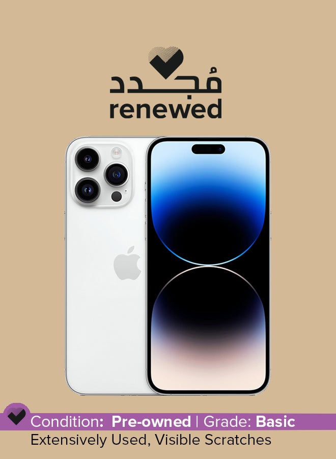 Apple Renewed - iPhone 14 Pro Max 128GB Silver 5G With FaceTime - Image 1