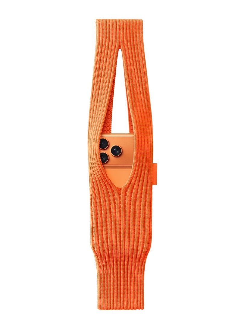 X-level iPhone 17 Pro Max Pocket Sports Phone Armband - High Elastic One-Piece Knit, Non-Slip for Running, Easy On/Off & Wear-Resistant, Universal Fit for  iPhone 17 PRO, Samsung Galaxy S25 Ultra Most Phones (Orange) - Image 1