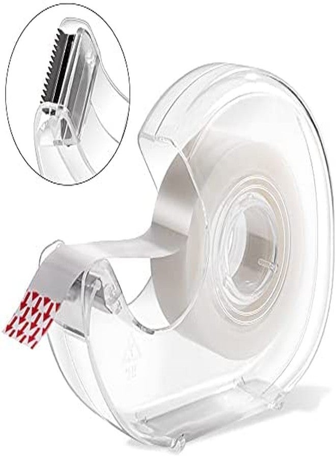 Dinojames Invisible Tape Roll (2N) with Refillable Dispenser | 18mm x 33 Meter | Invisible, writable and Hand tearable | for School Projects, Home and Office use (Pack of 2) - Image 1