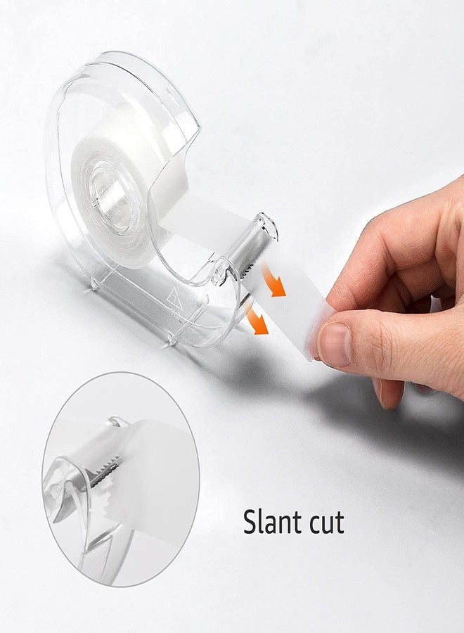 Dinojames Invisible Tape Roll (2N) with Refillable Dispenser | 18mm x 33 Meter | Invisible, writable and Hand tearable | for School Projects, Home and Office use (Pack of 2) - Image 3