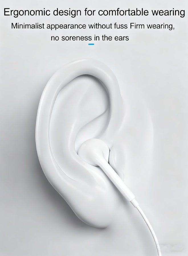 X spring Wired Earphones With USB-C,Wired Ear Buds with Built-in Remote to Control Music, Phone Calls, and Volume - Image 5