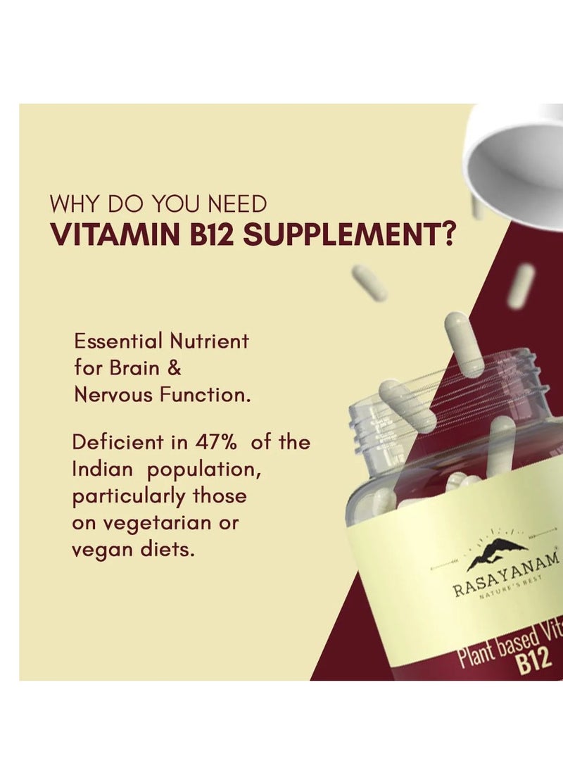 Rasayanam Plant Based Vitamin B12  120 Capsules - Image 2