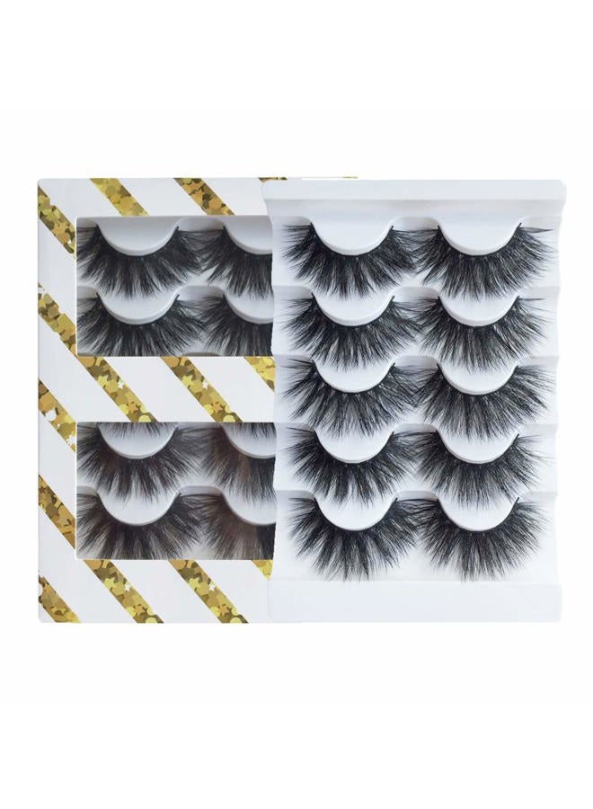JIMIRE High Volume False Eyelashes Fluffy 3D Lashes Pack 5 Pairs - Image 1