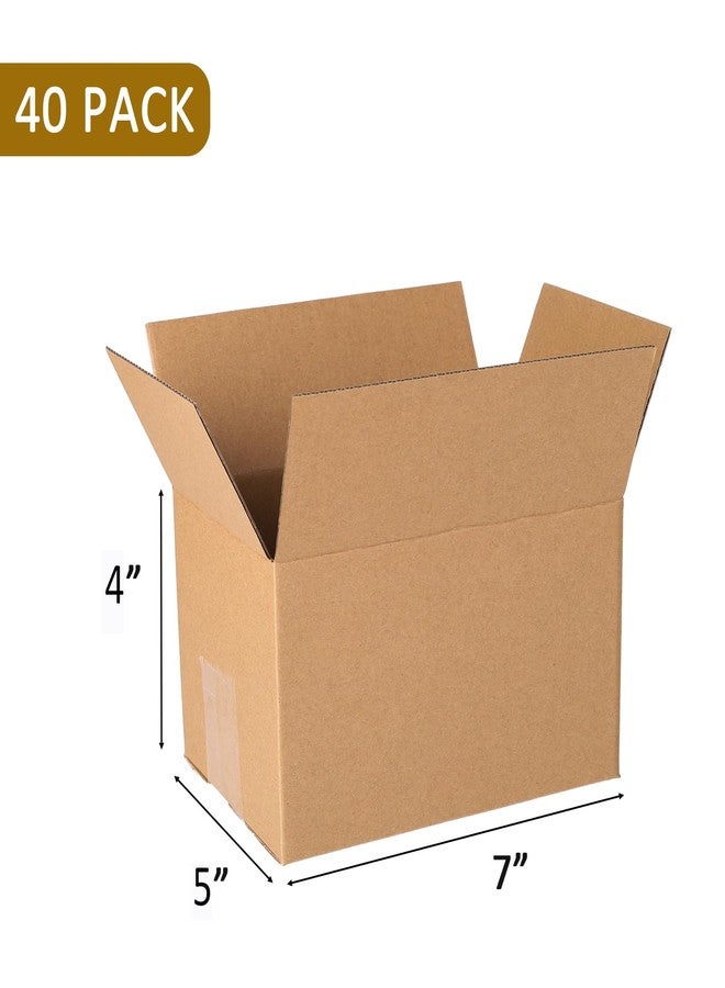 zmybcpack 40 pack 7x5x4 inch Cardboard Box Mailers, Kraft Corrugated mailer Small Shipping Boxes For Small Business, Mailing Packing and Storage - Image 2