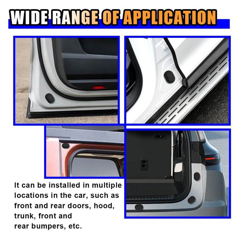 smilfuy 16PCS Car Door Shock Absorber, Silicone Anti-Collision Side Door Protection Sticker, Self Adhesive Car Slam Stopper Bumper Protector, Auto Soundproof Crash Pad for SUV Truck - Image 3