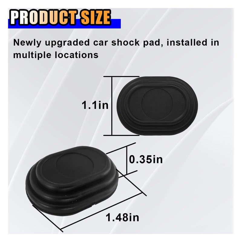 smilfuy 16PCS Car Door Shock Absorber, Silicone Anti-Collision Side Door Protection Sticker, Self Adhesive Car Slam Stopper Bumper Protector, Auto Soundproof Crash Pad for SUV Truck - Image 2