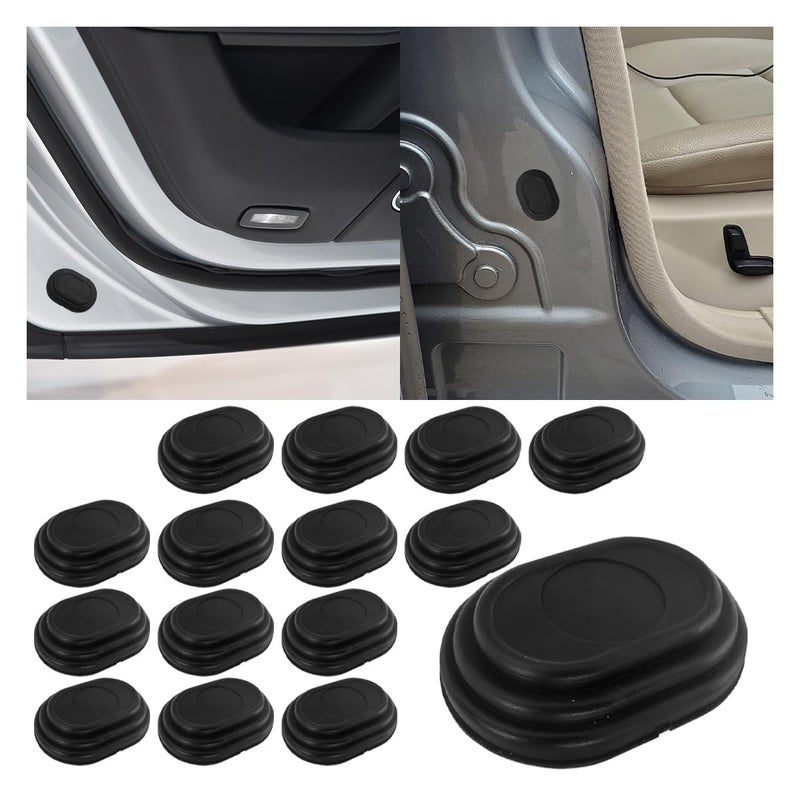 smilfuy 16PCS Car Door Shock Absorber, Silicone Anti-Collision Side Door Protection Sticker, Self Adhesive Car Slam Stopper Bumper Protector, Auto Soundproof Crash Pad for SUV Truck - Image 1