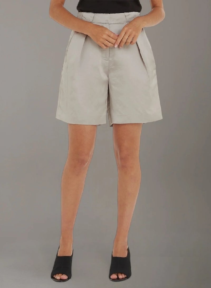 CALVIN KLEIN Relaxed Viscose Linen Shorts - Image 1