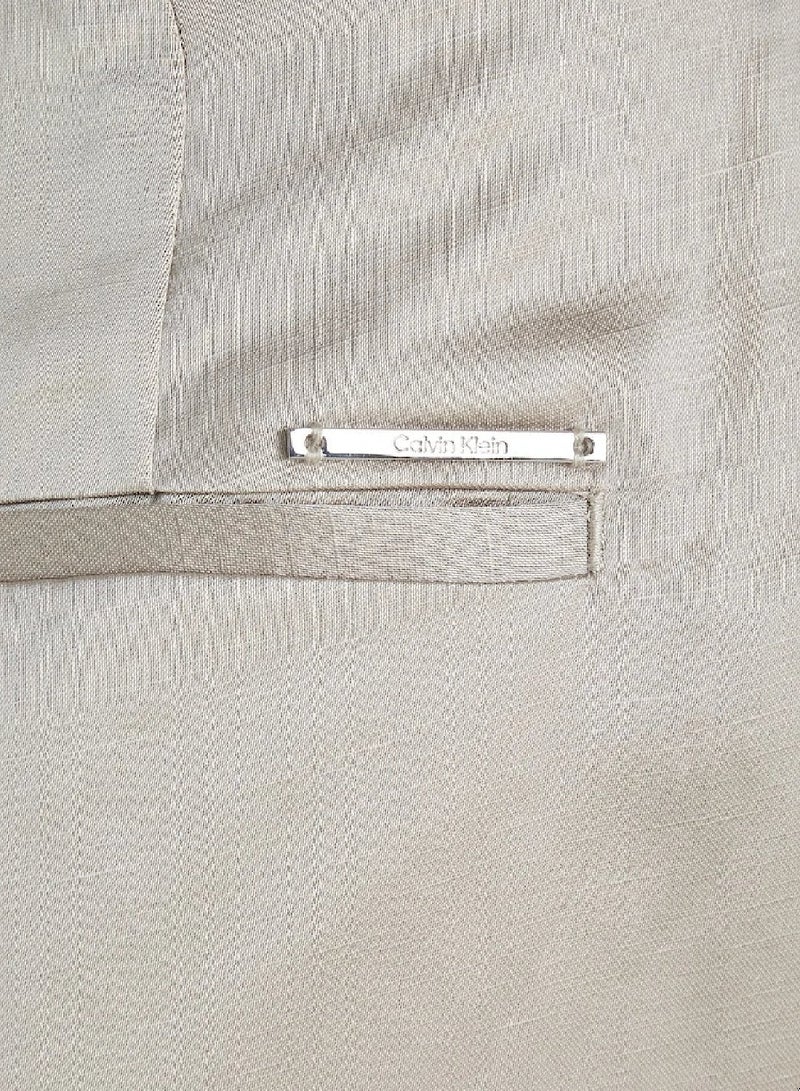 CALVIN KLEIN Relaxed Viscose Linen Shorts - Image 5