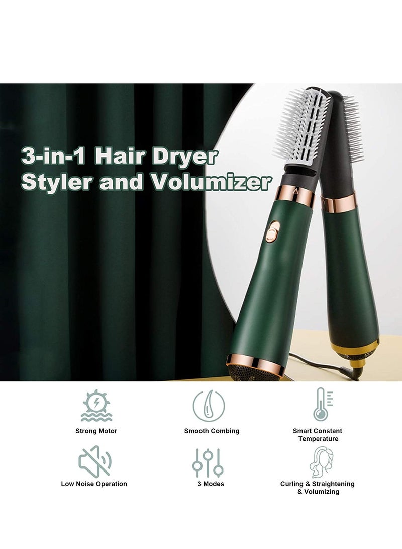 Hair Dryer Brush Styler and Volumizer 3 Modes Lightweight 3 in 1 Ionic Hot Air Brush Blow Dryer Brush Hair Styler for All Hair Types EU Plug - Image 4