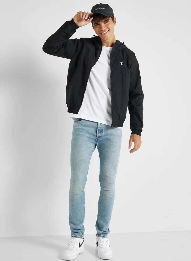 Calvin Klein Jeans Logo Hooded Harrington