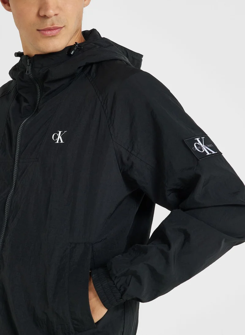 Calvin Klein Jeans Logo Hooded Harrington