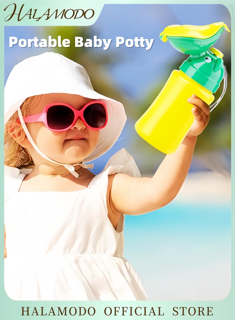 HALAMODO Baby Portable Travel Pee Potty for Toddlers & Kids Potty Urinal Emergency Toilet Pee Bottle Cup Convenient Pee Potty Toilet Potty Pee Training for Outdoor Car & Road Trip & Camping & Park (Girl) - Image 1
