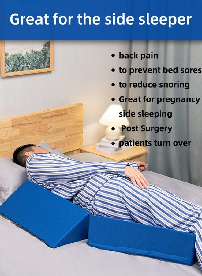 Fanwer 3 in 1 Wedge Pillow Set for After Surgery Position Wedge Pillow Bed Wedges & Body positioners for Leg Elevation, Sciatica, Pregnancy, Back, Leg and Knee Pain Relief（L） - Image 2