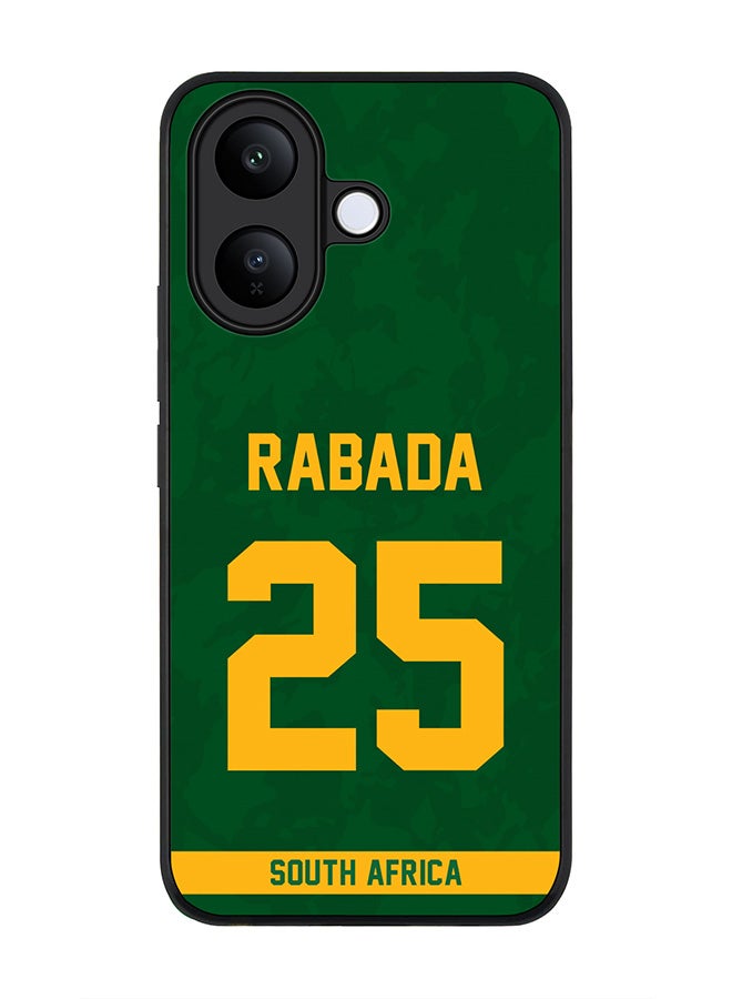 Stylizedd For vivo V60 Lite 5G / V60 Lite 4G Case,Slim fit Camera Protection, Shockproof Thin Phone cover  - South Africa Kagiso Rabada, Jersey No 25 - Image 1