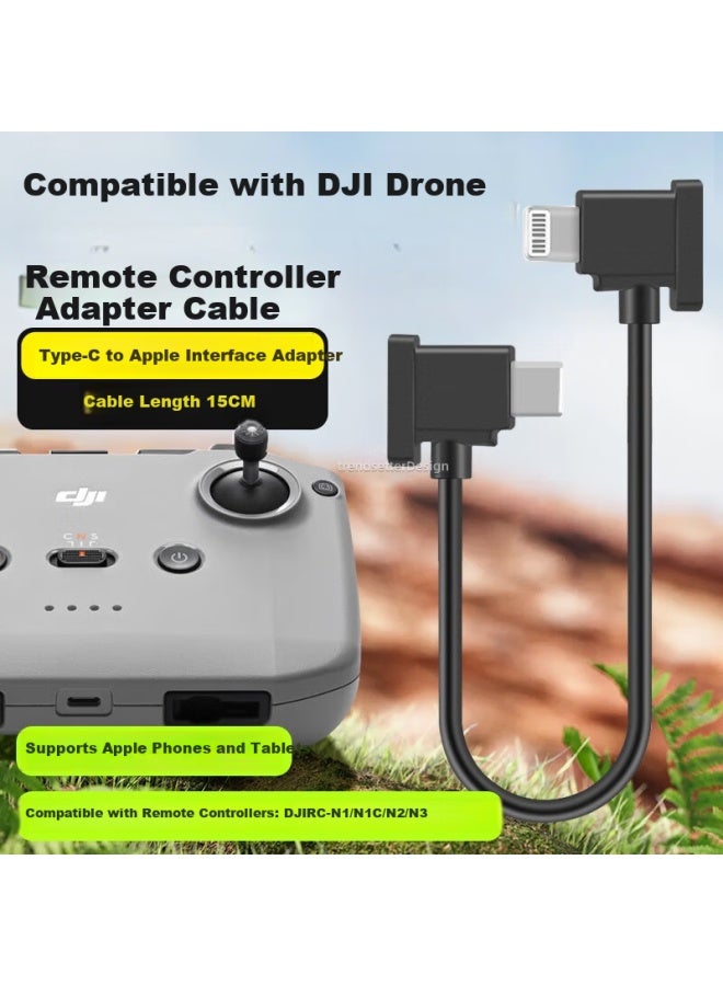 Yingqian Dji Remote Controller Cable Adapter For Mavic 3, Air 2/2S, Mini 2/3 - 15Cm Apple Device Interface