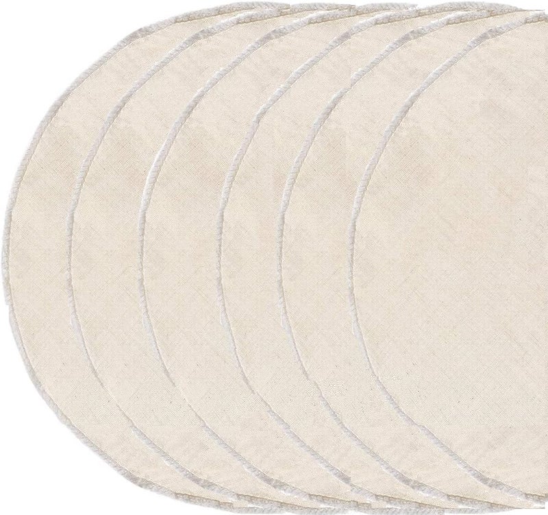 WUD Unbleached Muslin Idli Cloth 6 Round Pieces for Steaming Idlis Without Hole,Double Stitched Edges, Reusable Size- 30cm Diameter,Suitable for 3/4/5/6/7 Pit Idli Plates - Image 1