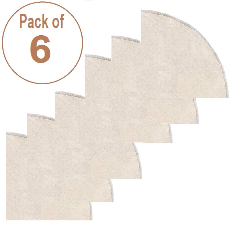 WUD Unbleached Muslin Idli Cloth 6 Round Pieces for Steaming Idlis Without Hole,Double Stitched Edges, Reusable Size- 30cm Diameter,Suitable for 3/4/5/6/7 Pit Idli Plates - Image 2