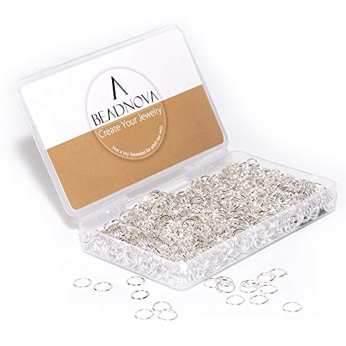 BEADNOVA 10mm Jump Rings Silver Jewelry Jump Rings for Jewelry Making Acessories Findings for Keychains (900Pcs) - Image 1