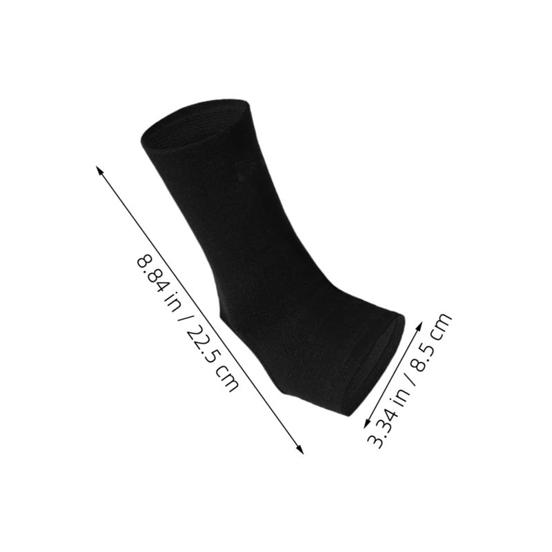 Compression Ankle Support Sleeve For Basketball Soccer Running Sports Black - Image 3