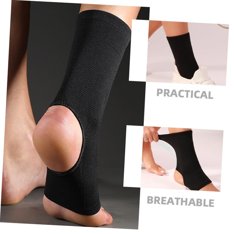 Compression Ankle Support Sleeve For Basketball Soccer Running Sports Black - Image 4
