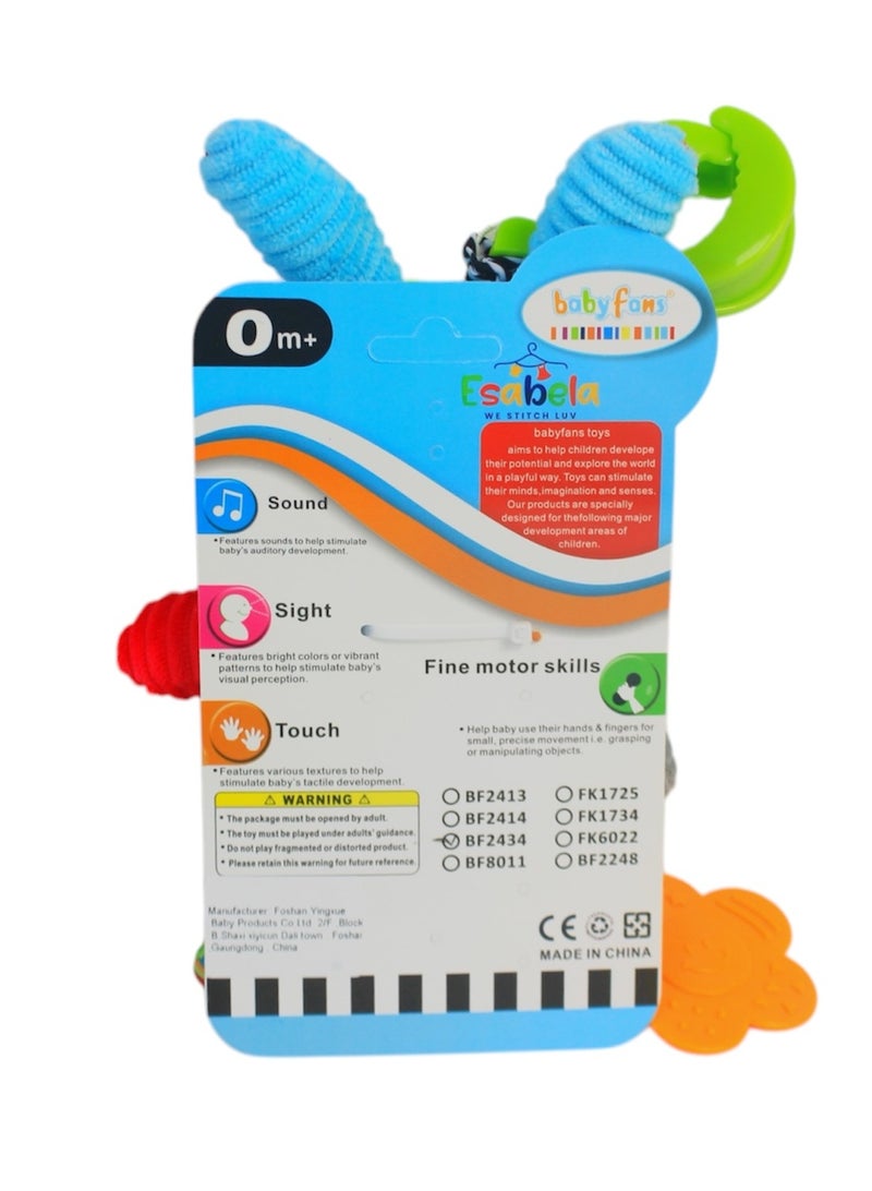 Esabela Colorful Voice Rabbit Teether Baby Toy, Musical Sensory Plush Toy for Newborns, Vibrating Infant Crib Toy, Soft Developmental Rattle, Soothing Stuffed Animal, Washable Unisex Gift for Kids, Interactive Early Learning Toy, Newborn to 2 Years - Image 5