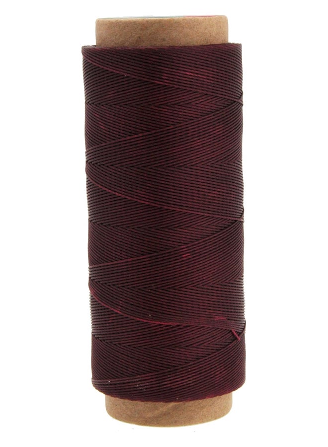 خيط شمعي لخياطة الجلود - خيط شمع بوليستر من Mandala Crafts لخياطة الجلود والحرف اليدوية وتجليد الكتب، عنابي، 0.45 مم × 200 متر - Image 1