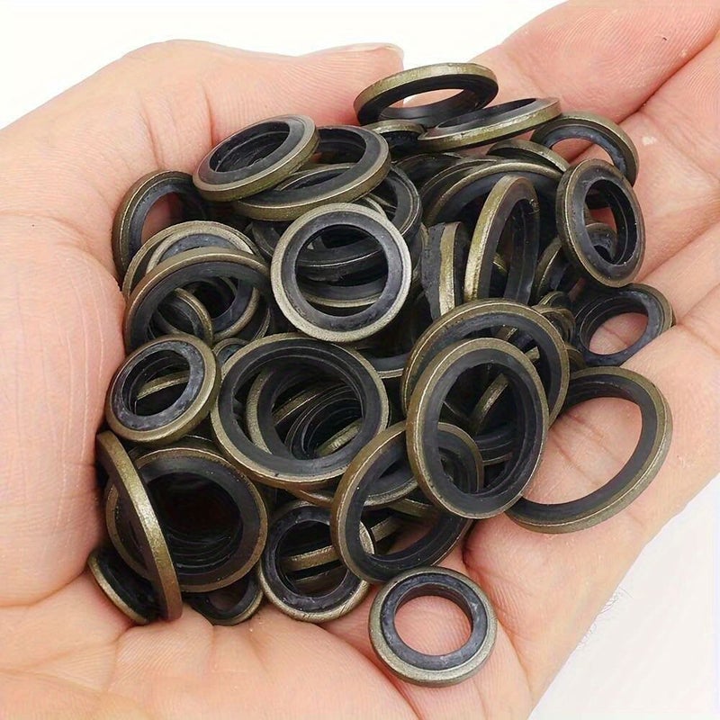 120pcs Oil Drain Plug Washer Seal Kit M6 M8 M10 M12 M14 M16 M18 M20 M22 M24 M27 M30 - Image 2