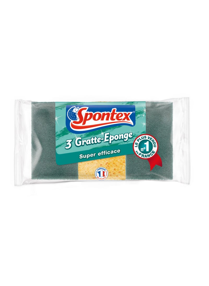 Spontex Super Efficient Scouring Pads 3Pcs - Image 1