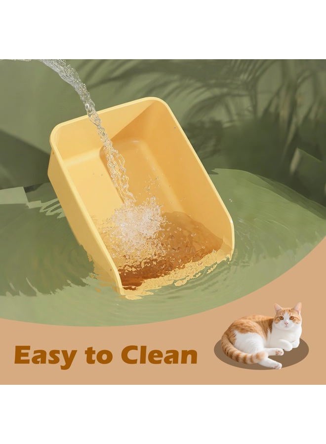 LoopTime Large Cat Litter Box with High Sides,Cat Boxes for Indoor Cats,Cat Litter Pan for Kitty,Litter Box with Low Entry,Anti-Splashing,Easy to Clean (Grey) - Image 5