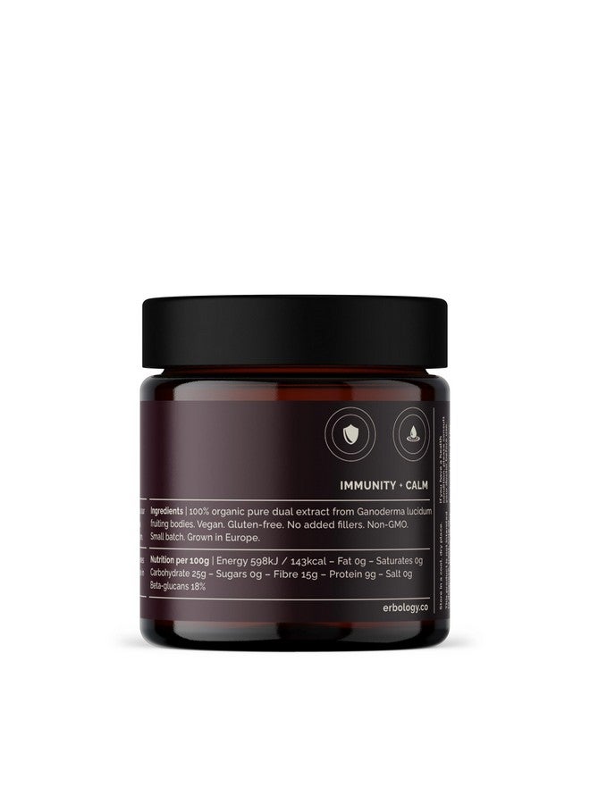 Erbology Organic Reishi Dual Extract Powder 30 Servings - 18% Beta-glucans - Immunity Support - Ganoderma Lucidum - Small Batch - Sustainably Grown in Europe - Vegan - Non-GMO - No Added Fillers - Image 4
