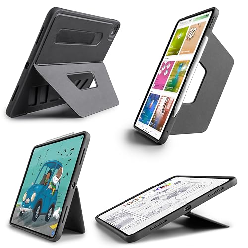 TineeOwl for iPad Pro 11-inch Case (M5/M4) 2025/2024, Adjustable Kickstand Magnetic Cover - Infinite Viewing Angles, Portrait/Landscape Stand, Apple Pencil Charging, Dove Series (Black) - Image 1