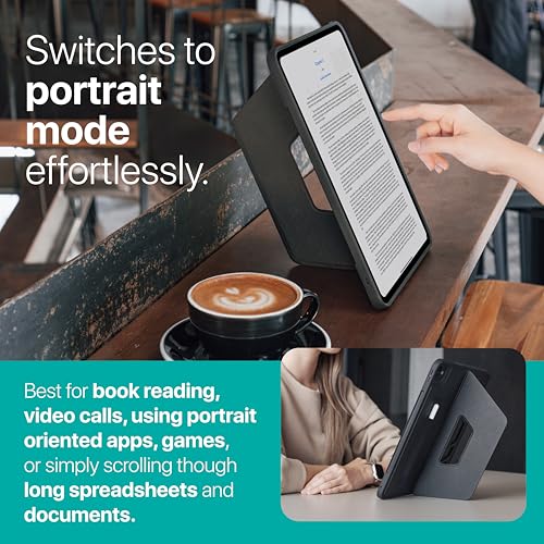 TineeOwl for iPad Pro 11-inch Case (M5/M4) 2025/2024, Adjustable Kickstand Magnetic Cover - Infinite Viewing Angles, Portrait/Landscape Stand, Apple Pencil Charging, Dove Series (Black) - Image 4