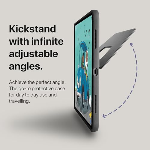 TineeOwl for iPad Pro 11-inch Case (M5/M4) 2025/2024, Adjustable Kickstand Magnetic Cover - Infinite Viewing Angles, Portrait/Landscape Stand, Apple Pencil Charging, Dove Series (Black) - Image 2