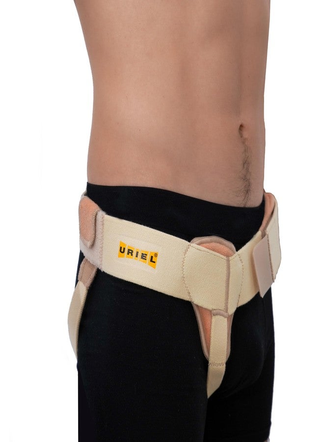 URIEL Hernia Belts for Men I Fits Right Side I Inguinal Hernia Belt for Men I Hernia Support I Pre & Post Surgery Hernia Truss I Adjustable Waist Strap with Compression Pad I Cream, XL Size - Image 2