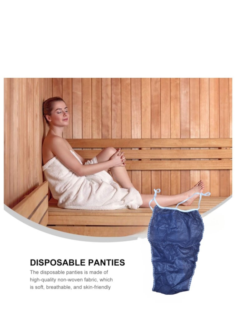 globalstar Globalstar 50 Pcs Portable Blue Disposable Thongs - Ideal for Women’s Spa and Travel Comfort  - Image 2