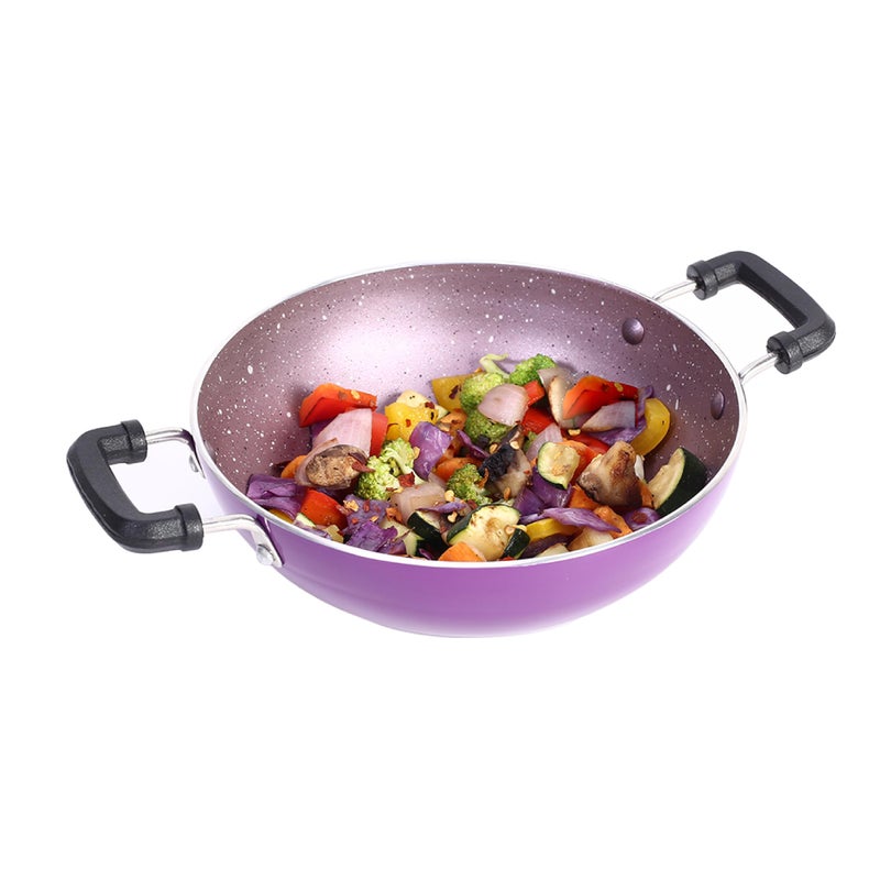 Wonderchef Venice Mini Kadhai | Pure-Grade Virgin Aluminium | PFOA Free Non-Stick Coating | Cool Touch Handles | Ideal for Cooking in Smaller Quantity | Durable and Long Lasting | 16cm - Image 1