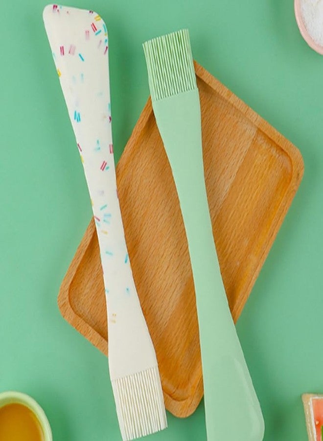 Hemoton Dual-Head Silicone Spatula and Oil Brush,Dual-Purpose Silicone Pastry Brush and Spatula,Baking Scraper,Non-Stick Scraper for Cooking,Mixing and Baking - Image 4