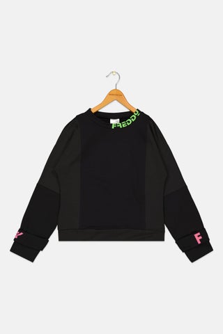 Kids Girl Round Neck Long Sleeve Brand Logo Sweatshirt, Black - pzsku/Z0BD935F11DEAD93EA380Z/45/1747056785/43787604-f2a5-4dc8-9430-5f4b4f82f336