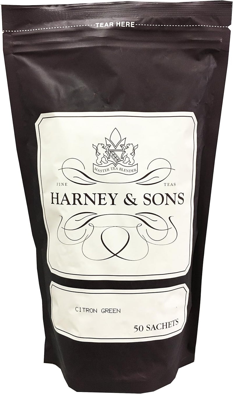 Harney & Sons Fine Teas Green Tea, Citron Green, 50 Sachets - Image 1