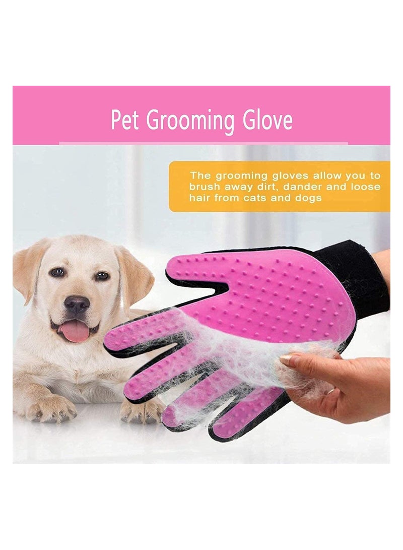 قفاز العناية مع 261 طرف فرشاة ناعمة لإزالة شعر الحيوانات الأليفة للتدليك للكلاب والقطط والأرانب والخيول ذات الفرو الطويل والقصير - Image 4